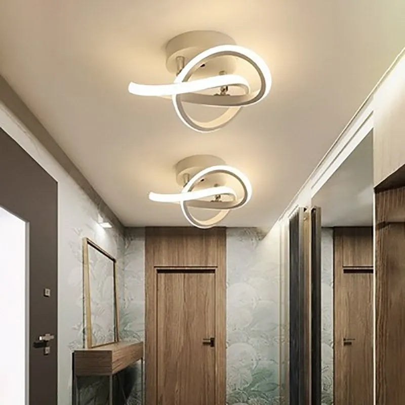 Twisted Minimalist LED Ceiling Light