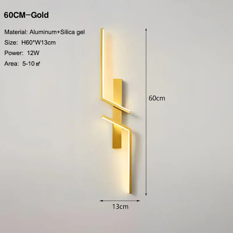 Bent Minimalist LED Wall Light