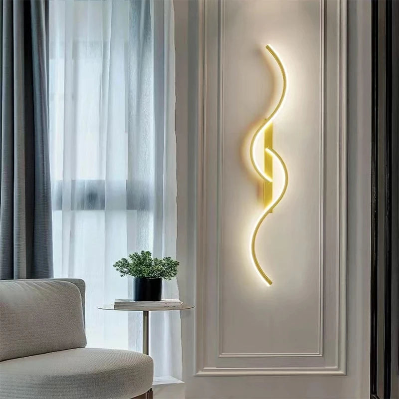 Wavy Minimalist LED Wall Light