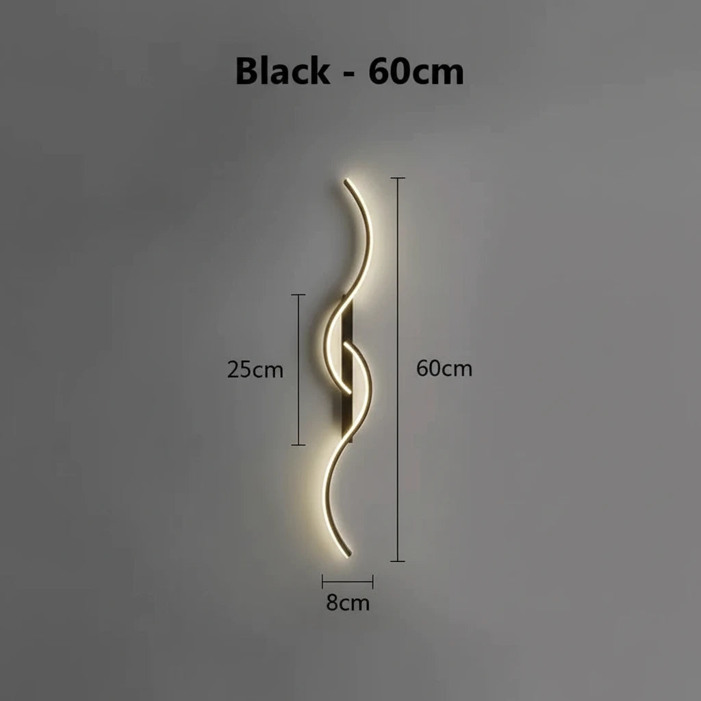Golvende Minimalistische LED Wandlamp