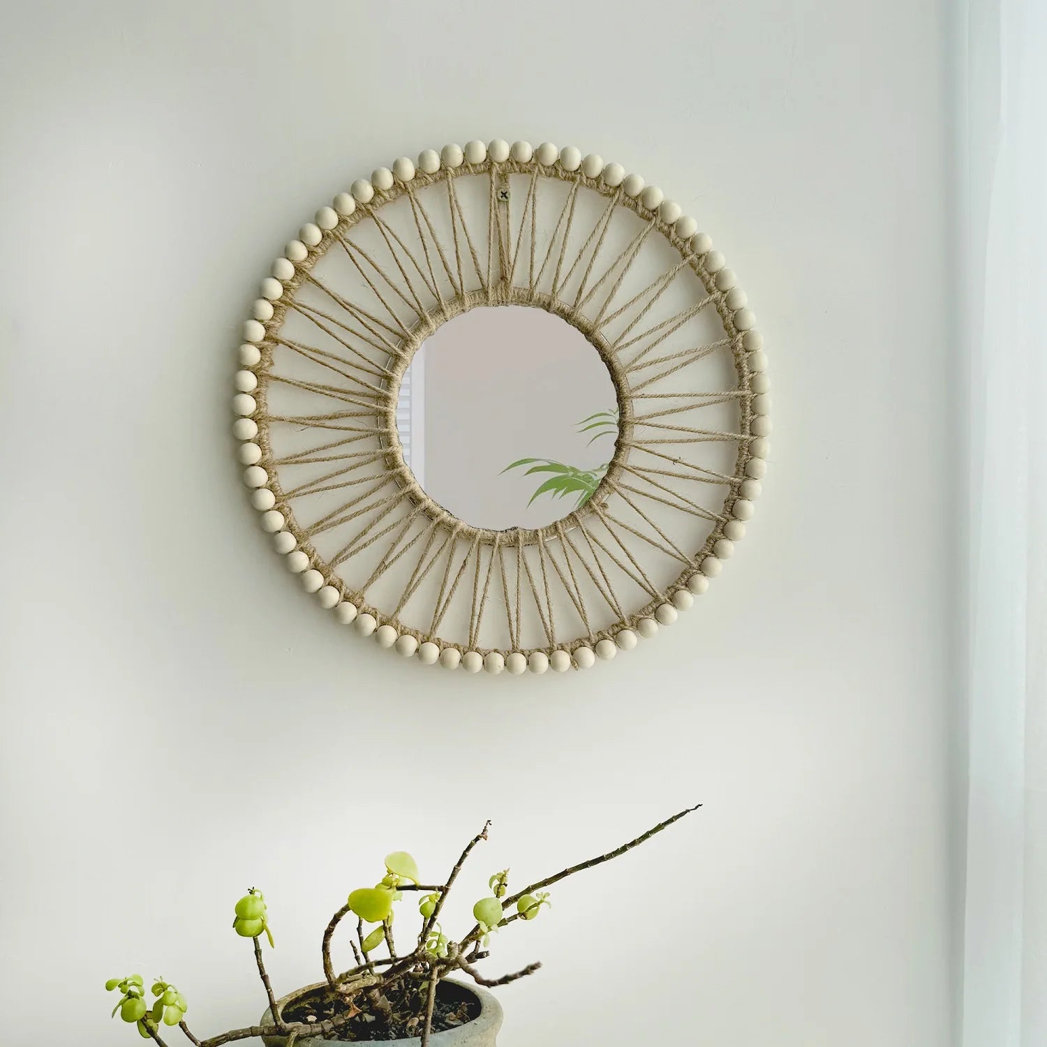 Handwoven Decorative Boho Mirror