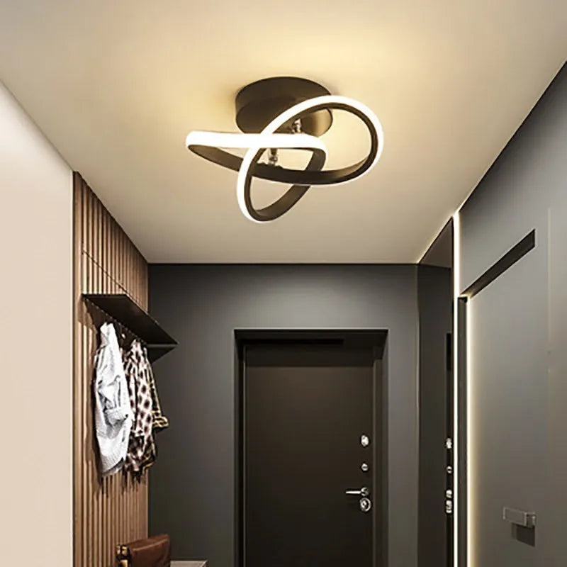 Twisted Minimalist LED Ceiling Light