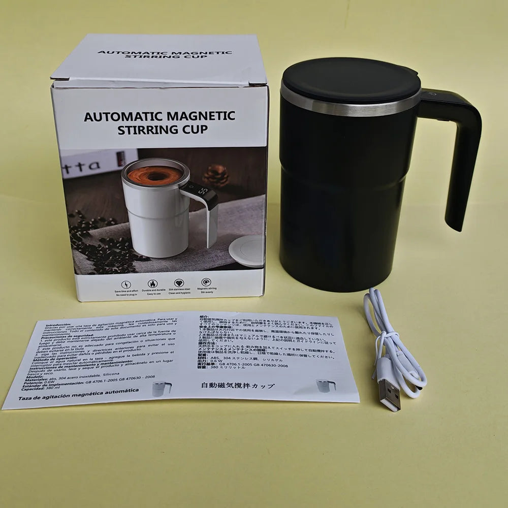 Self-Stirring Coffee Mug with Temperature Display