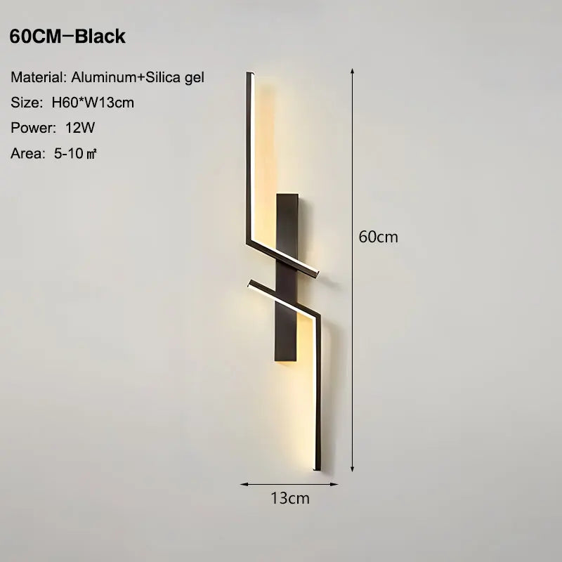 Bent Minimalist LED Wall Light
