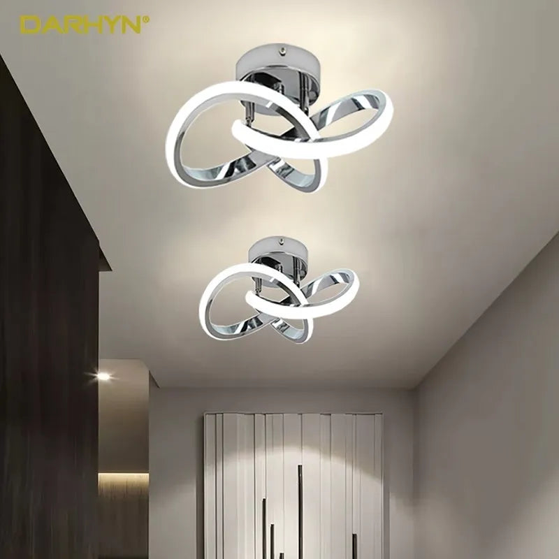 Twisted Minimalist LED Ceiling Light