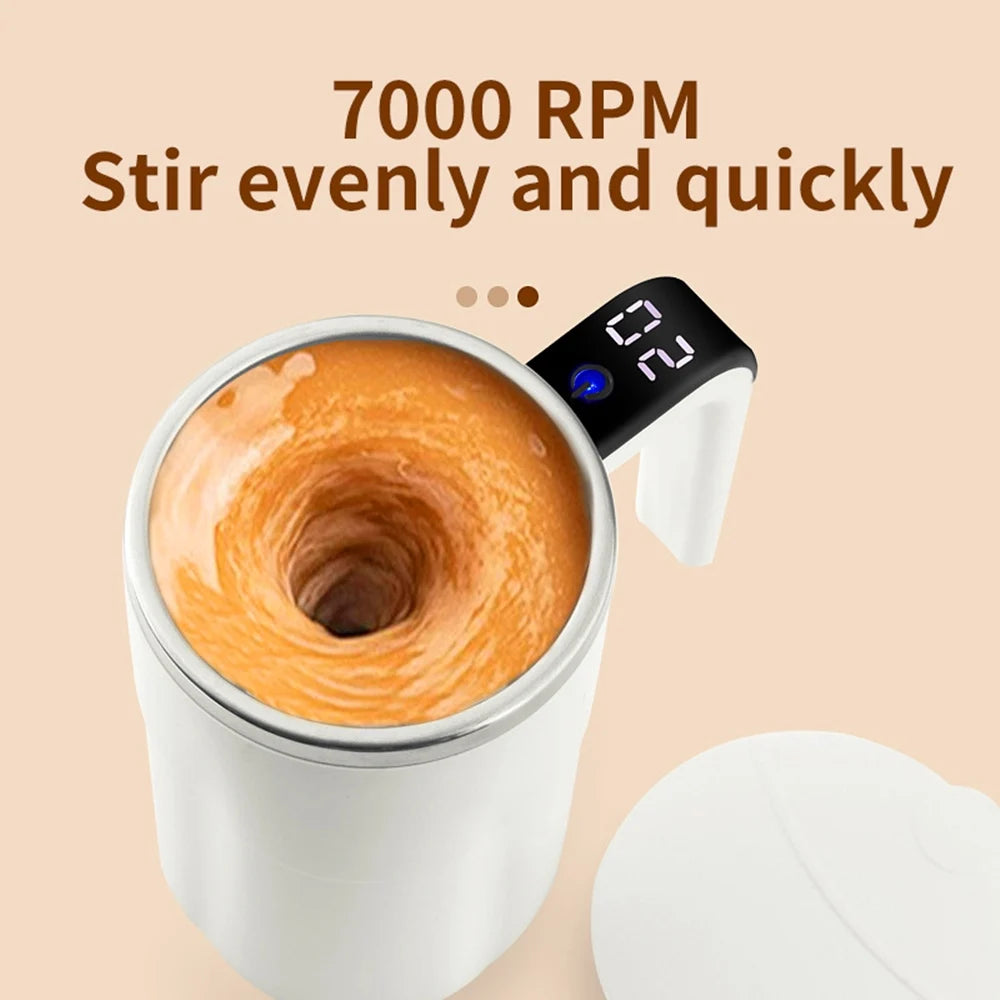 Self-Stirring Coffee Mug with Temperature Display