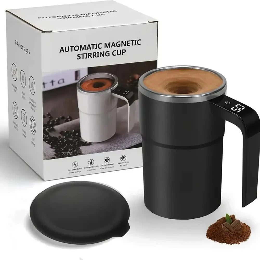 Self-Stirring Coffee Mug with Temperature Display