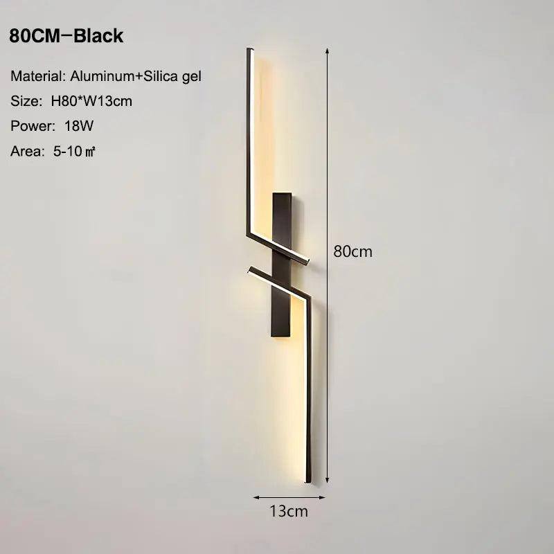Bent Minimalist LED Wall Light