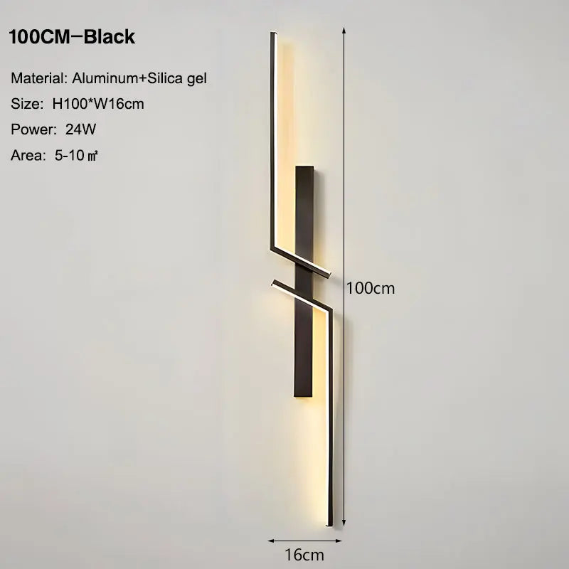 Bent Minimalist LED Wall Light