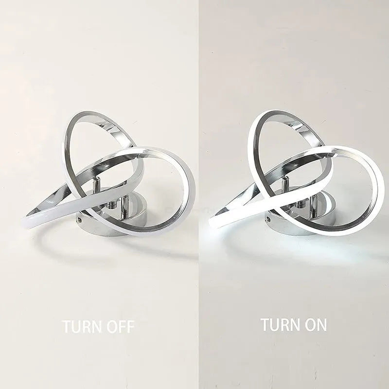 Twisted Minimalist LED Ceiling Light