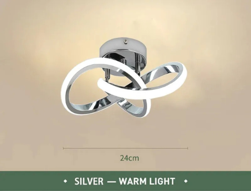 Twisted Minimalist LED Ceiling Light